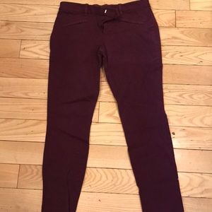 GAP Maroon Skinny Ankle Pants